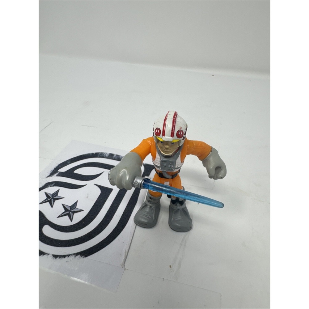 Hasbro Imaginext Action Figure Kids Luke Skywalker Orange Pilot Lightsaber 2011